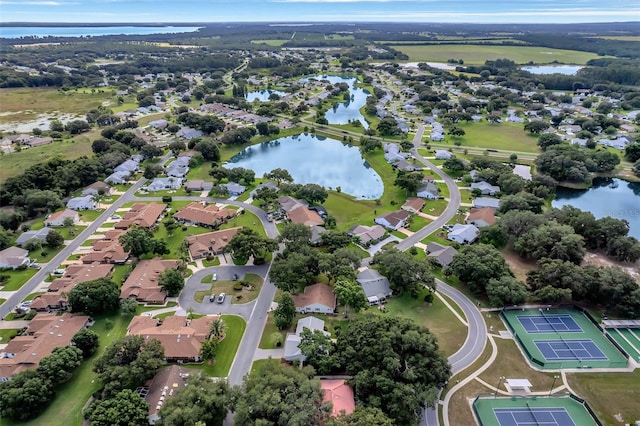 5500 Laver St, Leesburg, FL 34748 - drone / aerial view featuring a residential view and a water view