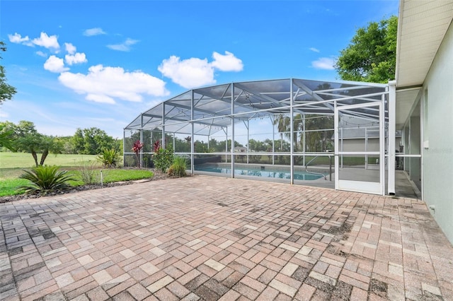 8709 Augusta Ct, Clermont, FL 34711 - view of patio featuring glass enclosure and an outdoor pool