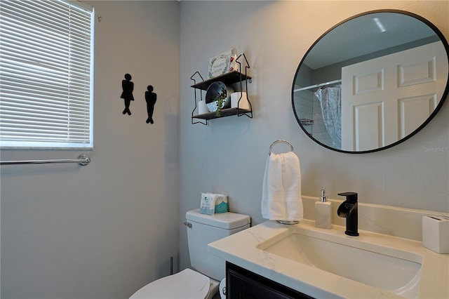 1451 Rosedale Way, The Villages, FL 32162 - full bathroom featuring vanity, a shower with curtain, and toilet