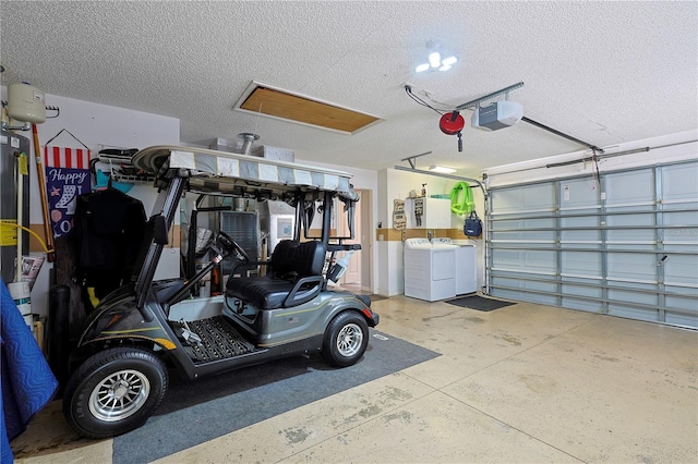 1451 Rosedale Way, The Villages, FL 32162 - garage featuring a garage door opener and washer and dryer