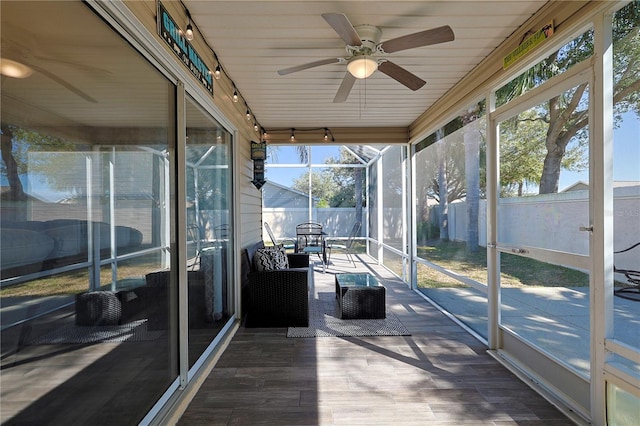 1451 Rosedale Way, The Villages, FL 32162 - sunroom with ceiling fan