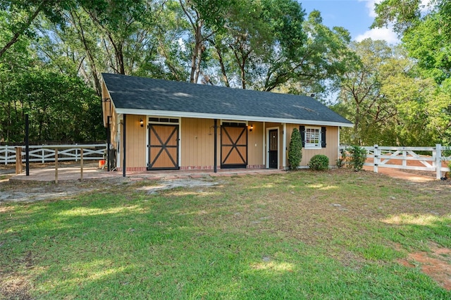 view of horse barn