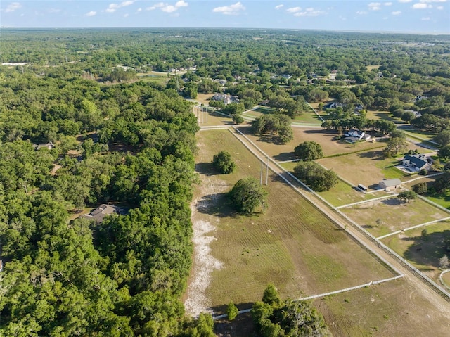 drone / aerial view with a forest view
