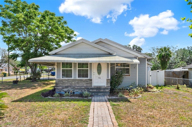 506 Richard St, Leesburg, FL 34748 - view of front facade with stone siding