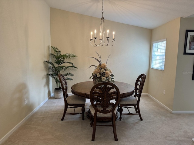 1288 Grady Ln, Davenport, FL 33896 - dining space with a chandelier and light colored carpet