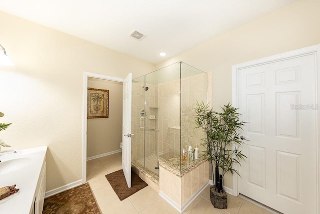 1288 Grady Ln, Davenport, FL 33896 - full bath with a stall shower, tile patterned floors, and vanity