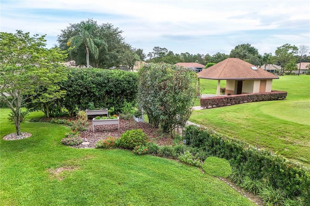exterior space featuring a gazebo