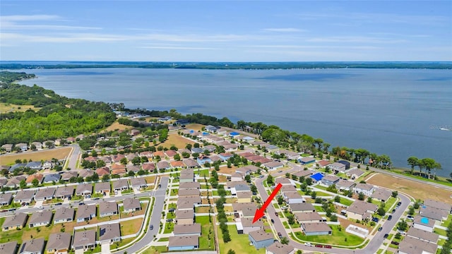 3441 Landing Vw, Tavares, FL 32778 - aerial view of property's location featuring a large body of water and nearby suburban area
