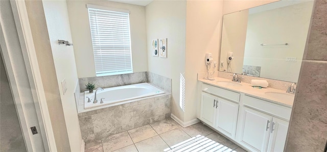 817 Ocean Course Ave Unit 502, Davenport, FL 33896 - full bath with tile patterned floors, a bath, and double vanity