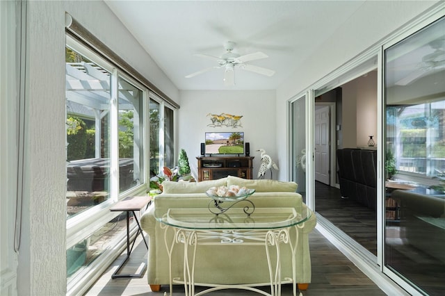 3433 Nestlebranch Ave, The Villages, FL 32163 - sunroom featuring wood finished floors