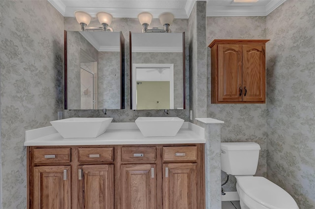 8167 Bridgeport Bay Cir, Mount Dora, FL 32757 - full bathroom featuring double vanity and toilet