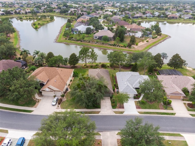 8167 Bridgeport Bay Cir, Mount Dora, FL 32757 - aerial view of residential area with a large body of water