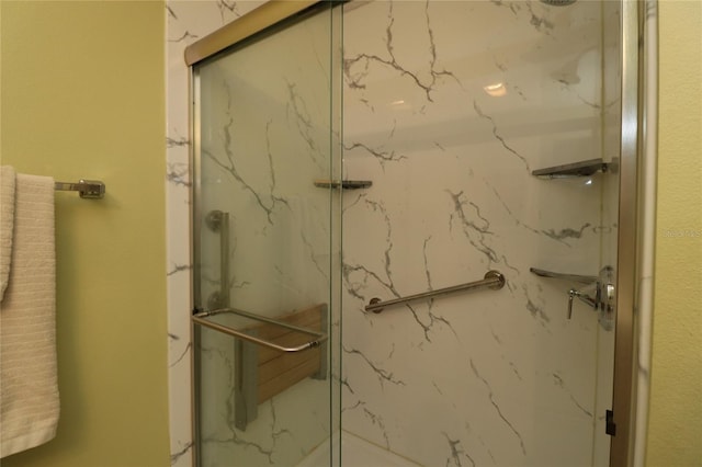 1482 Azteca Loop, The Villages, FL 32162 - bathroom featuring a marble finish shower