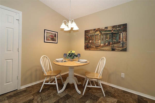 1070 Pinewood Pl, The Villages, FL 32162 - dining area with a chandelier, stone finish floors, and baseboards