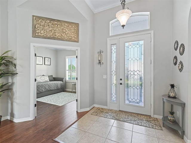 17471 SE 110th Ter, Summerfield, FL 34491 - entrance foyer with baseboards and wood finished floors