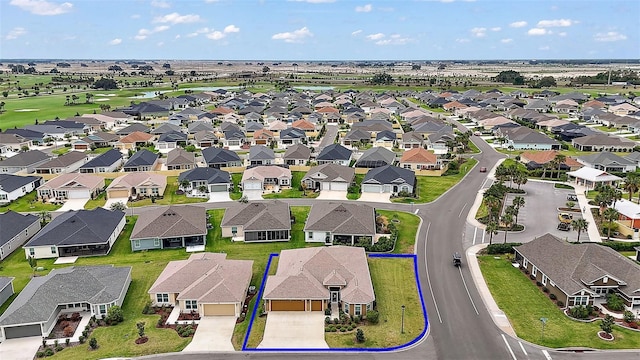 892 Hubbard Loop, The Villages, FL 32163 - aerial perspective of suburban area featuring property boundaries highlighted