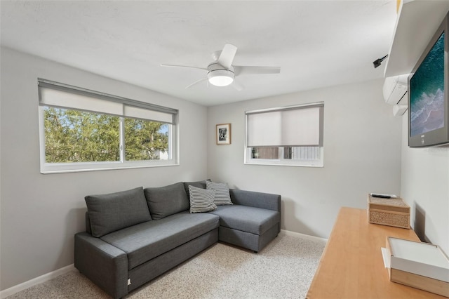 4125 Worcester Rd, Sarasota, FL 34231 - living room with baseboards and ceiling fan