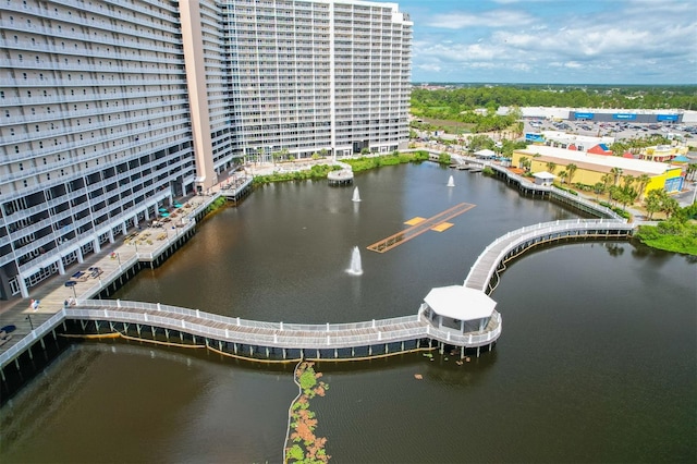 drone / aerial view of a large body of water