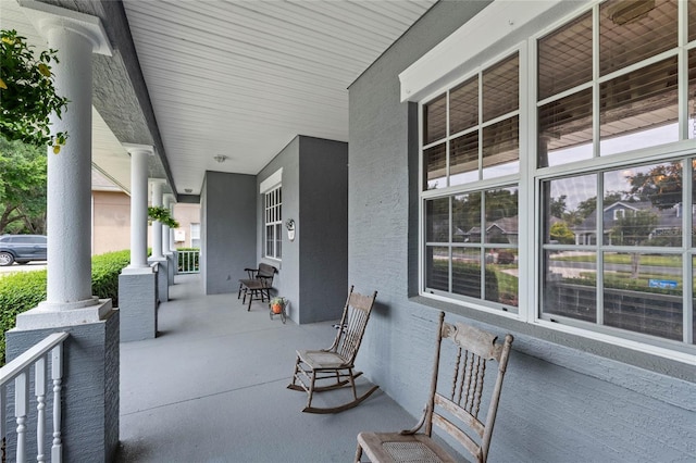 view of patio / terrace with a porch
