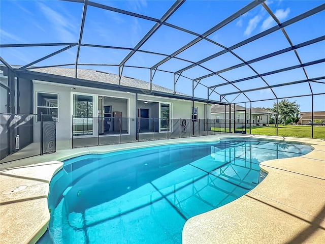 3731 Peaceful Valley Dr, Clermont, FL 34711 - outdoor pool featuring a patio area, a lanai, and a lawn