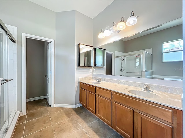 3731 Peaceful Valley Dr, Clermont, FL 34711 - bathroom with a shower stall and double vanity