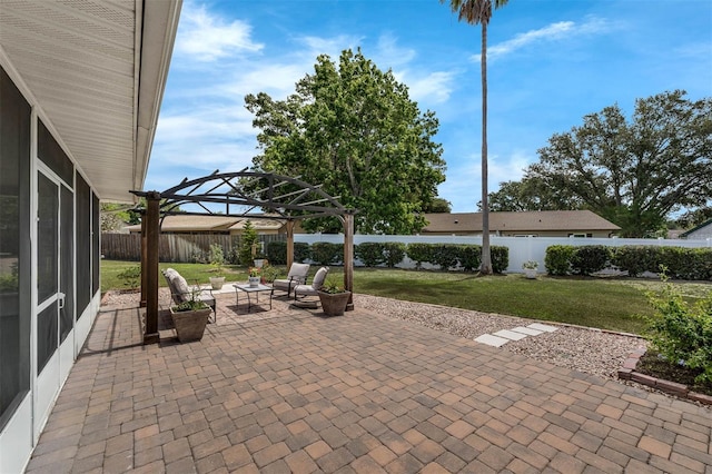 view of patio / terrace with a pergola