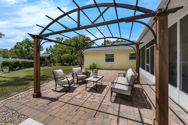 view of patio featuring outdoor lounge area