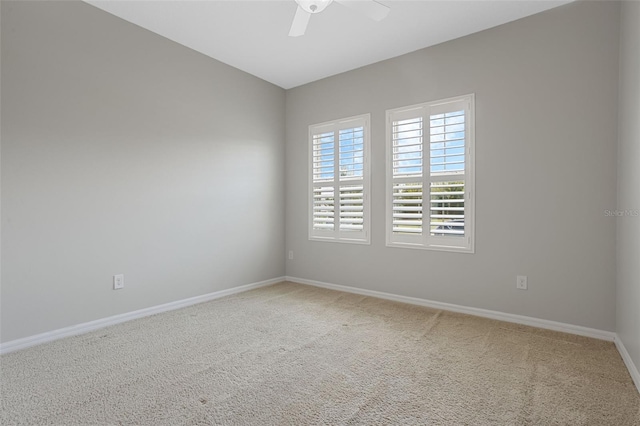 1027 Timbervale Trl, Clermont, FL 34715 - carpeted spare room featuring a ceiling fan and baseboards