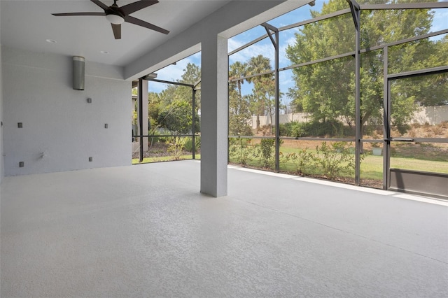 1027 Timbervale Trl, Clermont, FL 34715 - unfurnished sunroom with a ceiling fan