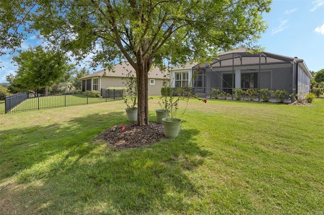 1027 Timbervale Trl, Clermont, FL 34715 - view of yard with a lanai