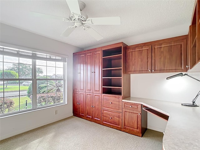2202 Kershaw Rd, The Villages, FL 32162 - unfurnished office with healthy amount of natural light, light colored carpet, a ceiling fan, and baseboards