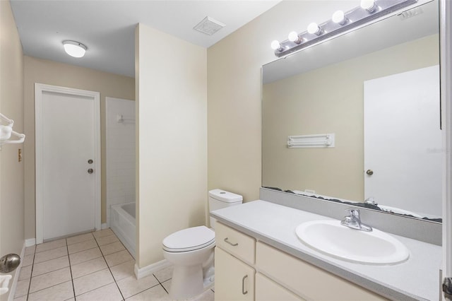 2304 Clementine Trl, Clermont, FL 34714 - bathroom featuring vanity, tile patterned flooring, and washtub / shower combination