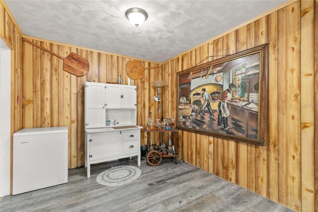 800 Jefferis Ct, Eustis, FL 32726 - dining area featuring wood walls and wood finished floors
