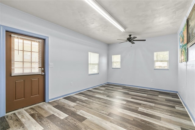 800 Jefferis Ct, Eustis, FL 32726 - unfurnished room featuring plenty of natural light, wood finished floors, and ceiling fan