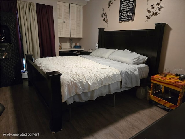1051 S Highland St Unit 4-E, Mount Dora, FL 32757 - bedroom with dark wood-style flooring