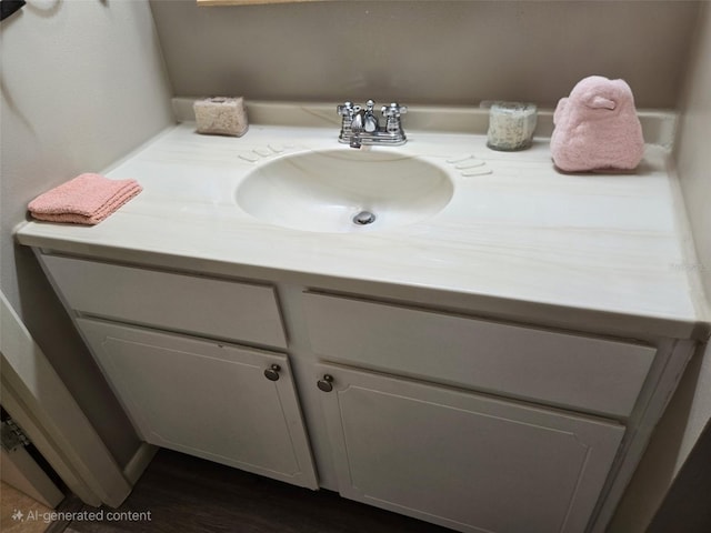 1051 S Highland St Unit 4-E, Mount Dora, FL 32757 - bathroom featuring vanity and wood finished floors
