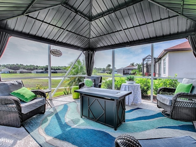 view of sunroom / solarium