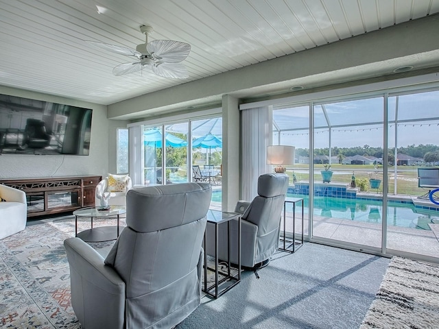 sunroom featuring healthy amount of natural light