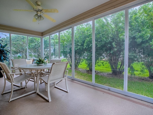 view of sunroom