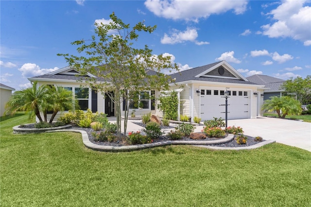 3745 Causey Ct, The Villages, FL 32163 - single story home featuring concrete driveway, a front lawn, and an attached garage