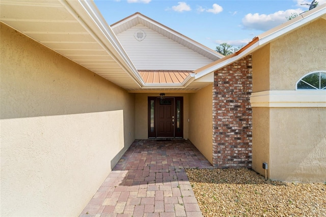 6259 SE 120th Pl, Belleview, FL 34420 - doorway to property with stucco siding