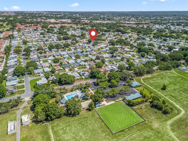 1202 Del Toro Dr, Lady Lake, FL 32159 - aerial overview of property's location featuring a pool area