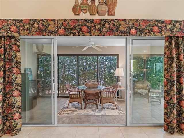 1642 Pennecamp Dr, The Villages, FL 32162 - doorway with a ceiling fan