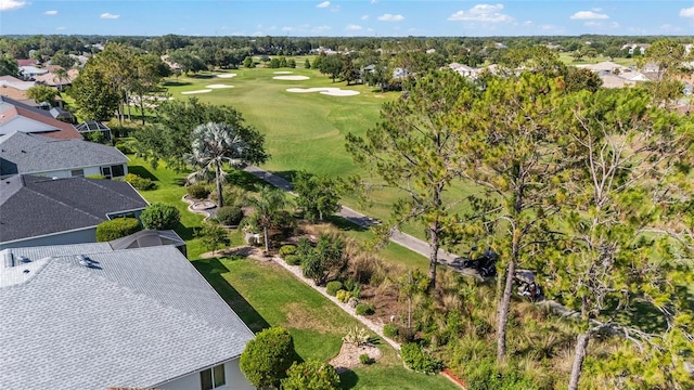 3393 Talley Ridge Dr, The Villages, FL 32162 - aerial perspective of suburban area with a golf club and a tree filled landscape