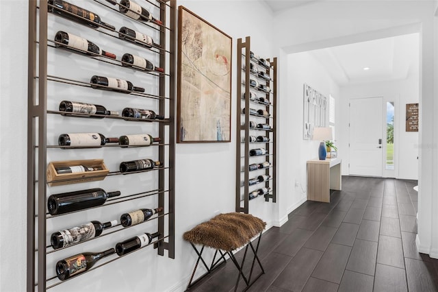 14513 Winter Stay Dr, Winter Garden, FL 34787 - wine area with baseboards and recessed lighting