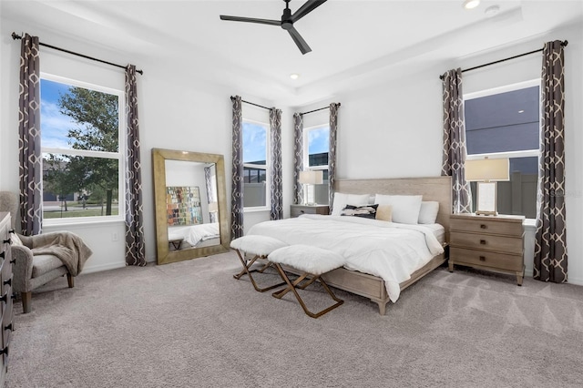 14513 Winter Stay Dr, Winter Garden, FL 34787 - bedroom featuring carpet flooring, a ceiling fan, recessed lighting, and baseboards