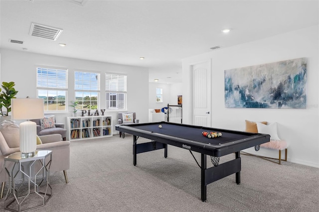 14513 Winter Stay Dr, Winter Garden, FL 34787 - playroom featuring carpet, pool table, recessed lighting, and baseboards