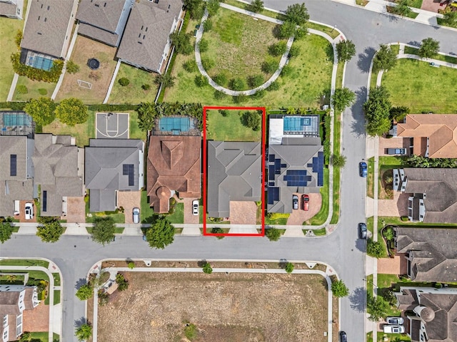 14513 Winter Stay Dr, Winter Garden, FL 34787 - aerial view of residential area featuring property parcel outlined