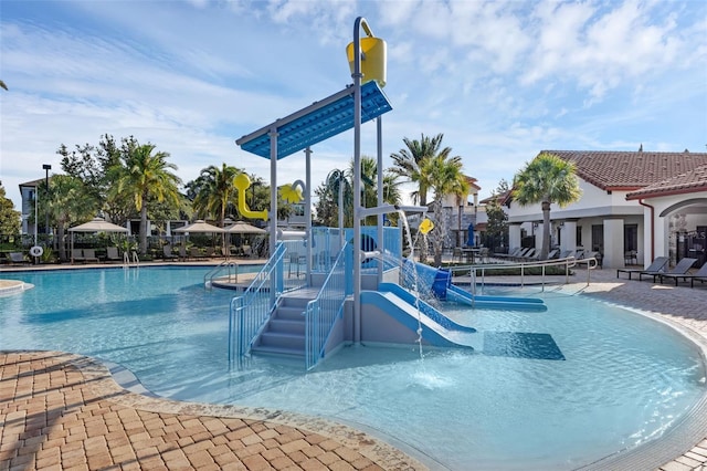 14513 Winter Stay Dr, Winter Garden, FL 34787 - community pool featuring a water slide