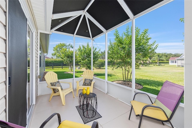 sunroom featuring plenty of natural light